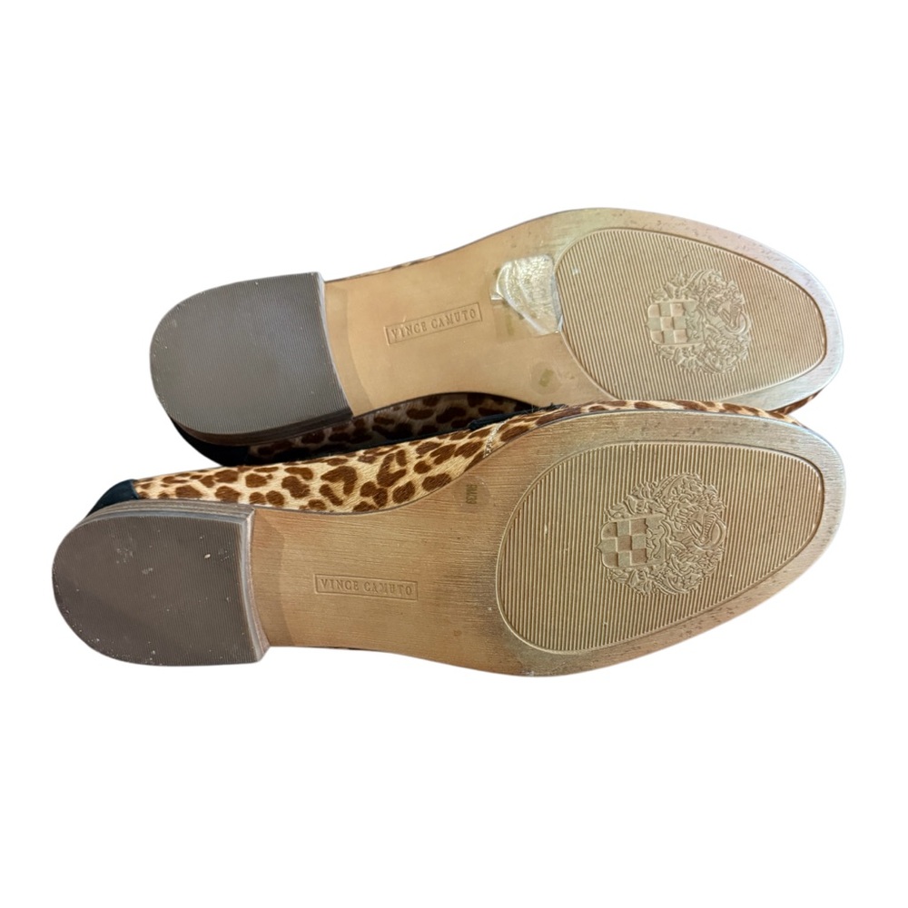 Leopard Print Loafers with Black Strap Vince Camuto size 9 - Picture 3 of 4